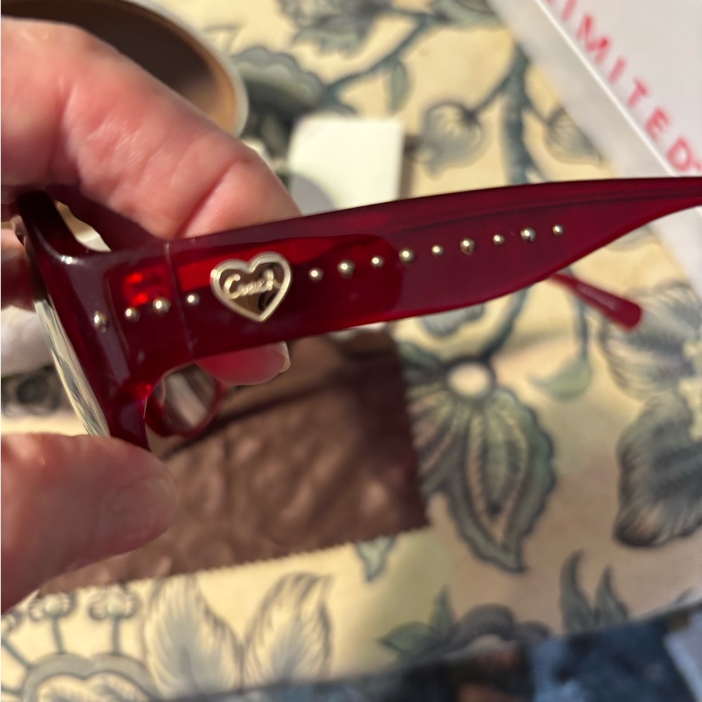 Coach Burgundy Women's Sunglasses - Picture 2 of 5